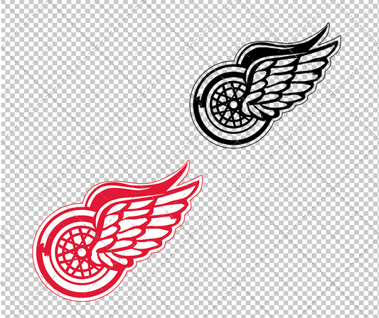 Detroit Red Wings Alternate 1932 002, Svg, Dxf, Eps, Png - SvgShopArt