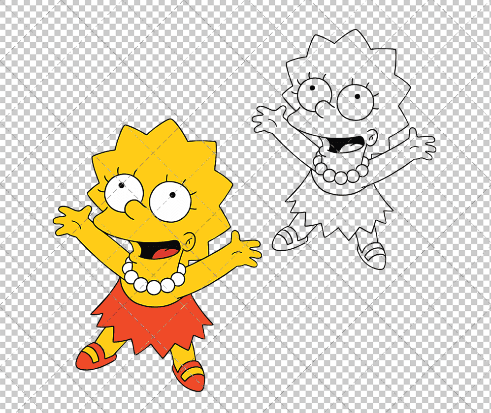 Lisa Simpsons - The Simpsons 004, Svg, Dxf, Eps, Png - SvgShopArt