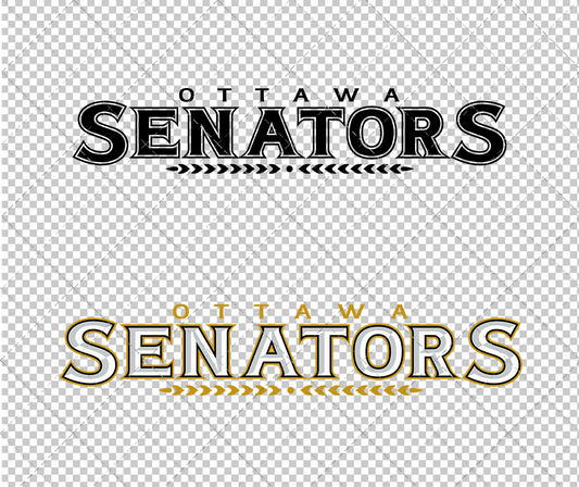 Ottawa Senators Wordmark 2007 003, Svg, Dxf, Eps, Png - SvgShopArt