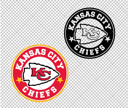 Kansas City Chiefs Circle 1972 004, Svg, Dxf, Eps, Png - SvgShopArt