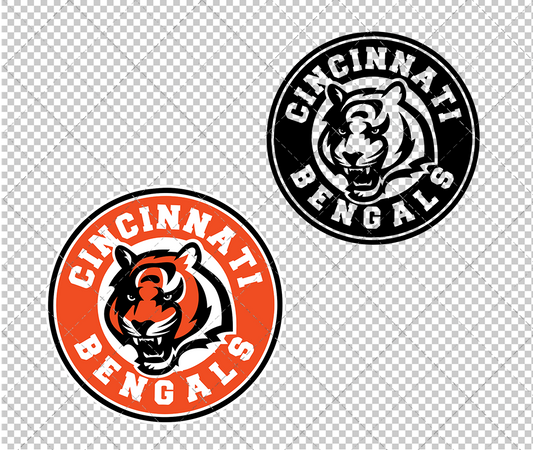 Cincinnati Bengals Circle 1997 002, Svg, Dxf, Eps, Png - SvgShopArt