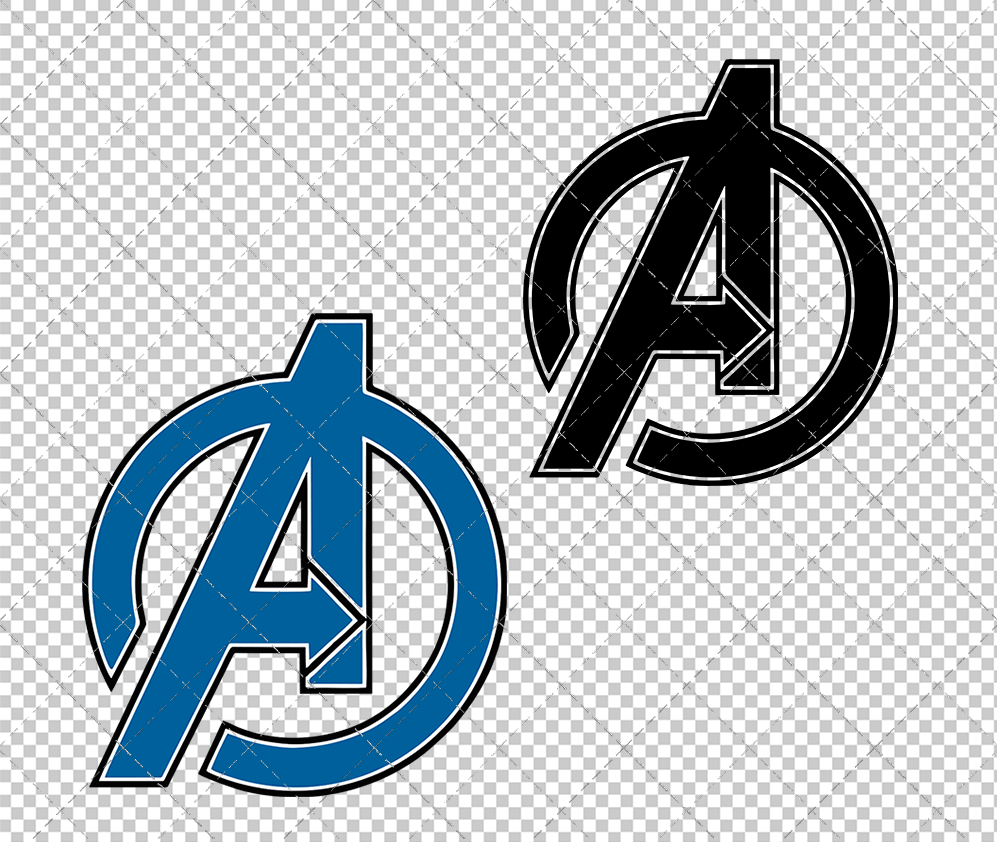 The Avengers Logo, Svg, Dxf, Eps, Png - SvgShopArt