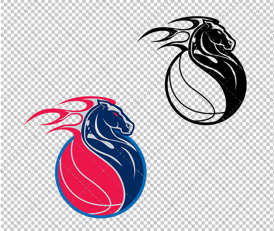 Detroit Pistons Alternate 2001, Svg, Dxf, Eps, Png - SvgShopArt