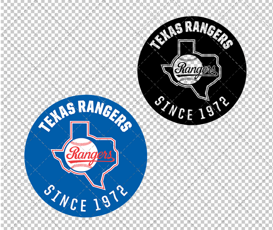 Texas Rangers Circle 1984, Svg, Dxf, Eps, Png - SvgShopArt