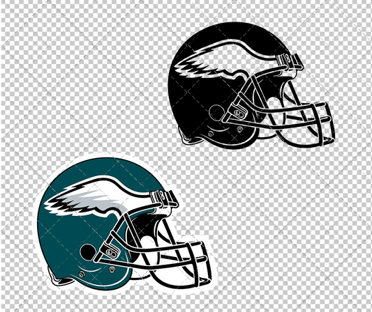 Philadelphia Eagles Helmet 1996 002, Svg, Dxf, Eps, Png - SvgShopArt