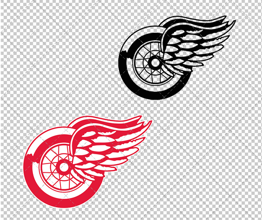 Detroit Red Wings Alternate 1932, Svg, Dxf, Eps, Png - SvgShopArt