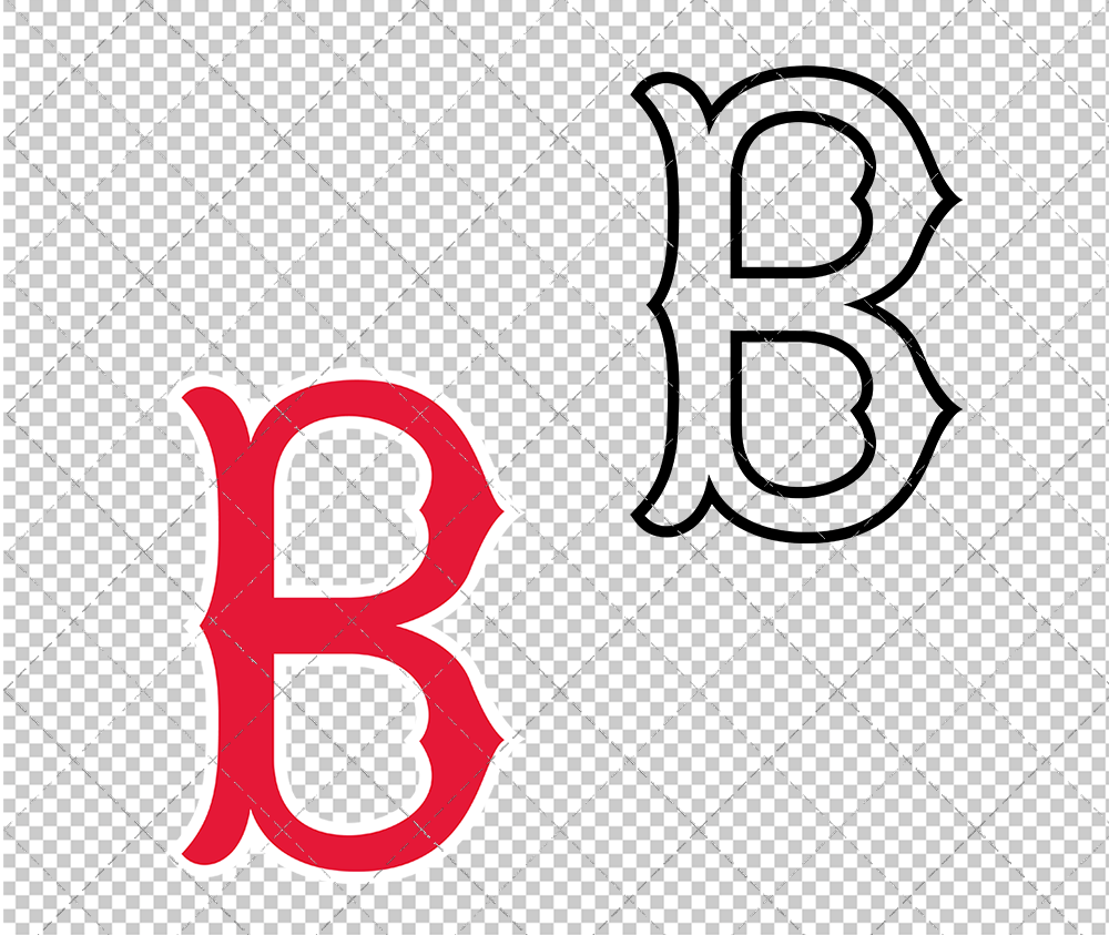 Boston Red Sox Cap 1954, Svg, Dxf, Eps, Png - SvgShopArt