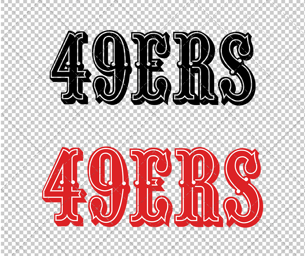 San Francisco 49ers Wordmark 1972, Svg, Dxf, Eps, Png - SvgShopArt