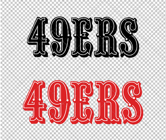 San Francisco 49ers Wordmark 1972, Svg, Dxf, Eps, Png - SvgShopArt