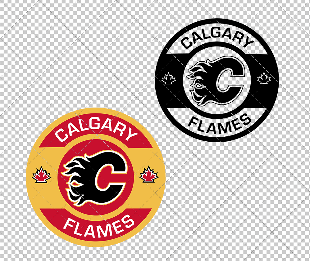 Calgary Flames Circle 2003, Svg, Dxf, Eps, Png - SvgShopArt