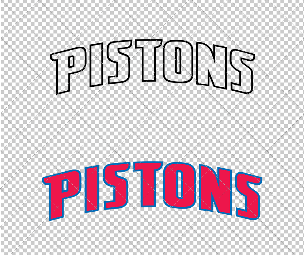 Detroit Pistons Jersey 2001, Svg, Dxf, Eps, Png - SvgShopArt
