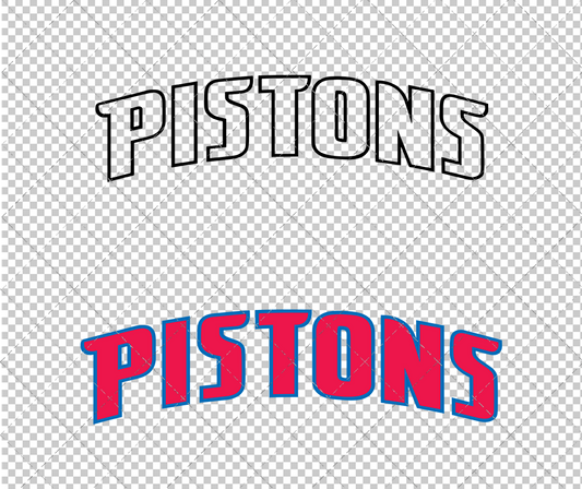 Detroit Pistons Jersey 2001, Svg, Dxf, Eps, Png - SvgShopArt