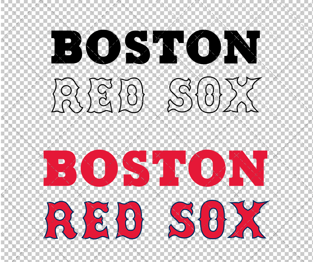 Boston Red Sox Wordmark 1976 002, Svg, Dxf, Eps, Png - SvgShopArt