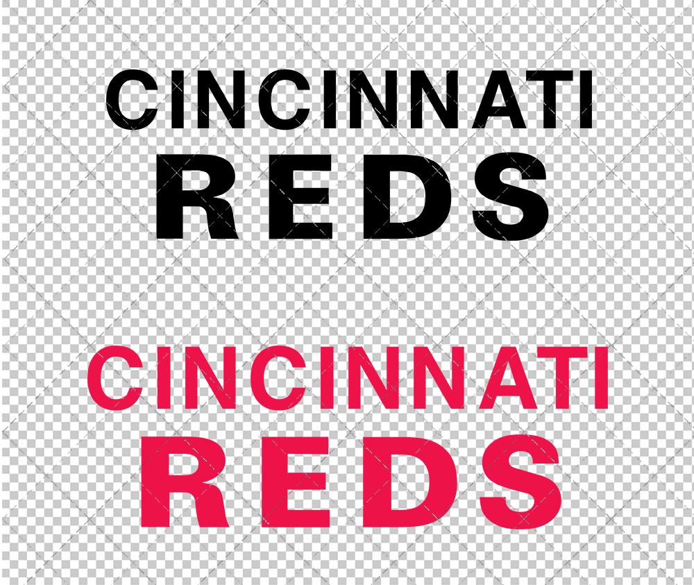 Cincinnati Reds Wordmark 1968, Svg, Dxf, Eps, Png - SvgShopArt