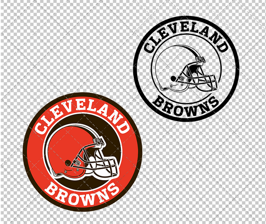 Cleveland Browns Circle 2015 002, Svg, Dxf, Eps, Png - SvgShopArt