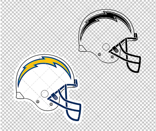 Los Angeles Chargers Helmet 2017, Svg, Dxf, Eps, Png - SvgShopArt