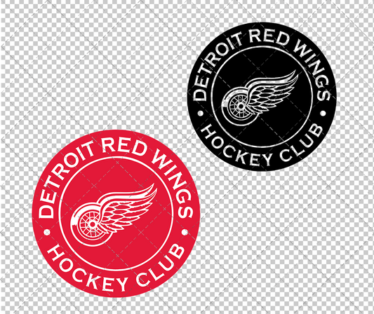 Detroit Red Wings Circle 1948 004, Svg, Dxf, Eps, Png - SvgShopArt