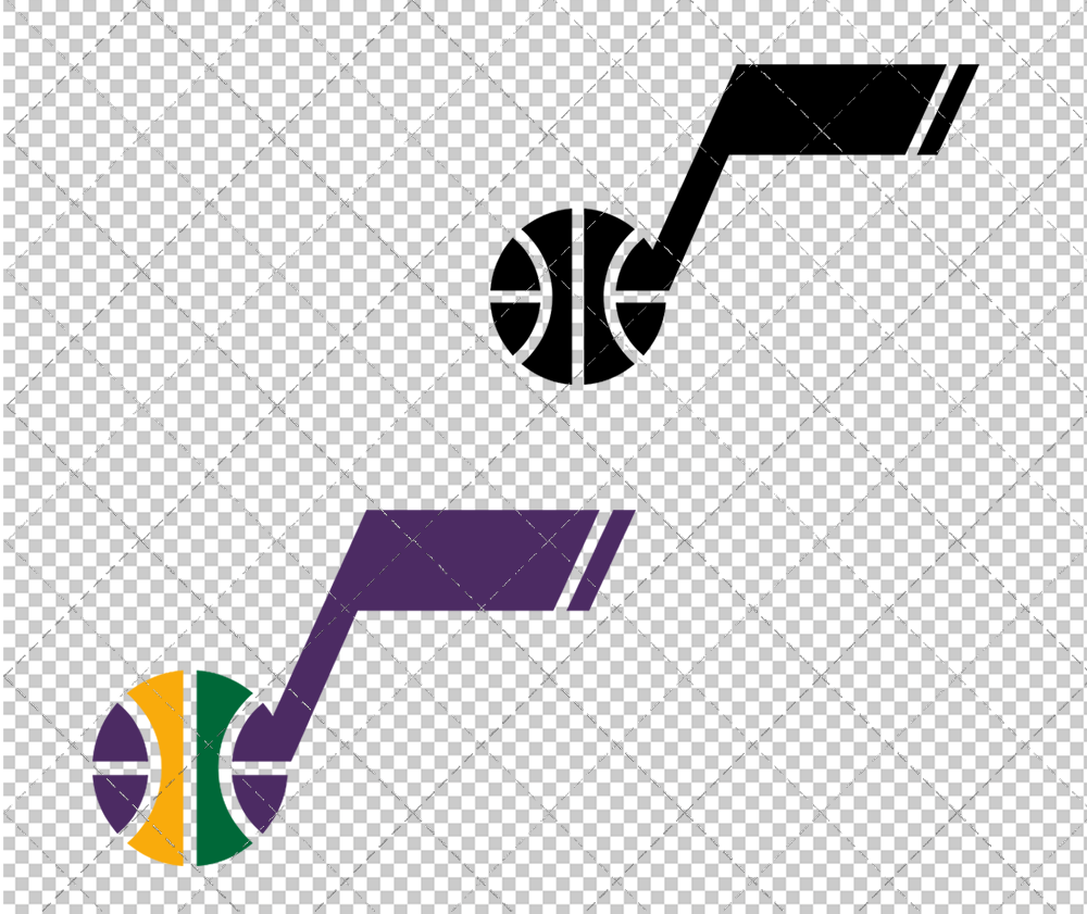 Utah Jazz Alternate 1979, Svg, Dxf, Eps, Png - SvgShopArt