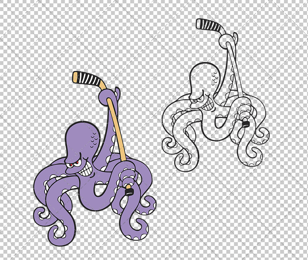 Detroit Red Wings Mascot Al the Octopus, Svg, Dxf, Eps, Png - SvgShopArt