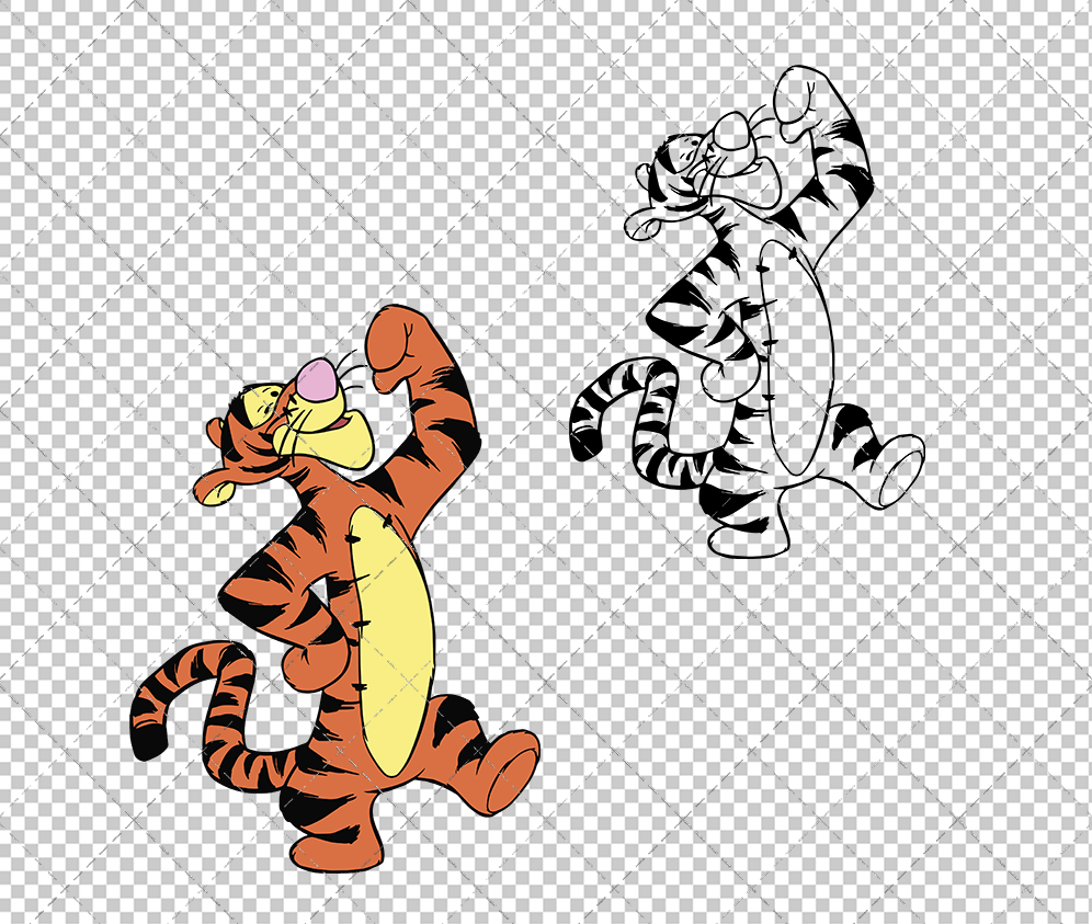 Tigger - Winnie The Pooh 004, Svg, Dxf, Eps, Png - SvgShopArt