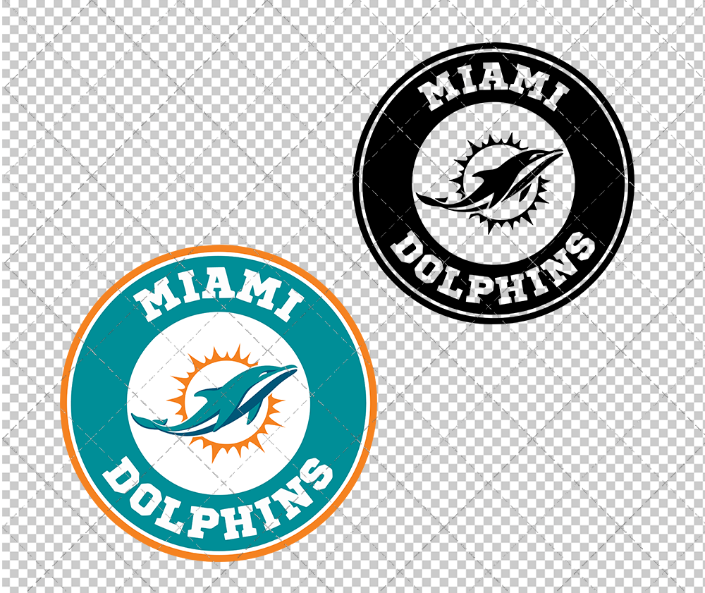 Miami Dolphins Circle 2013 002, Svg, Dxf, Eps, Png - SvgShopArt