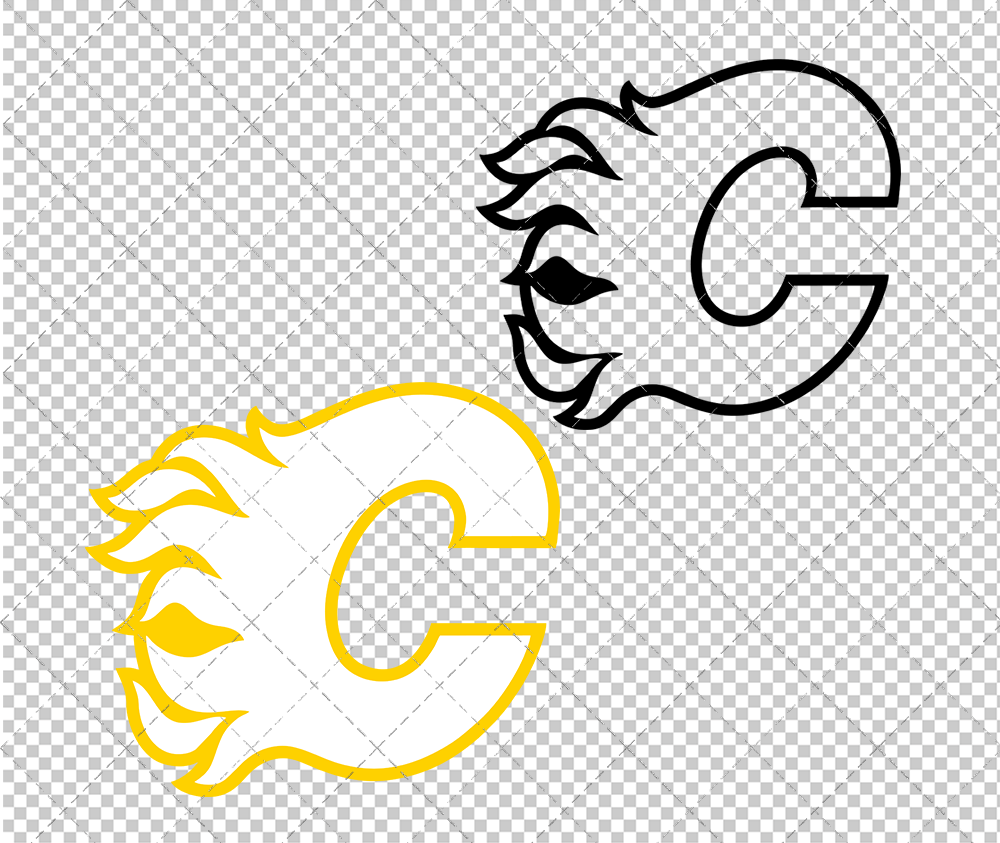 Calgary Flames Alternate 1980, Svg, Dxf, Eps, Png - SvgShopArt