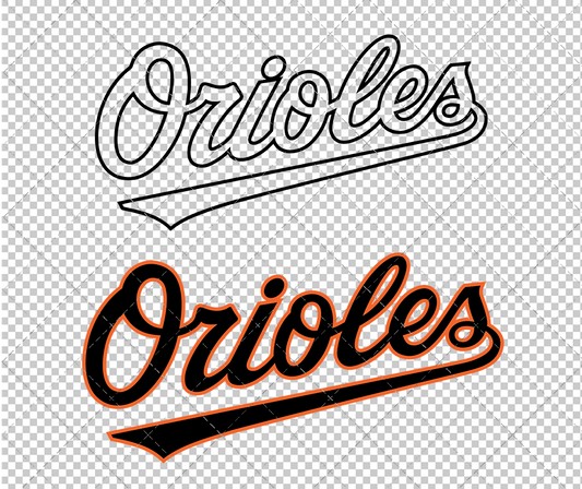 Baltimore Orioles Wordmark 2009 002, Svg, Dxf, Eps, Png - SvgShopArt
