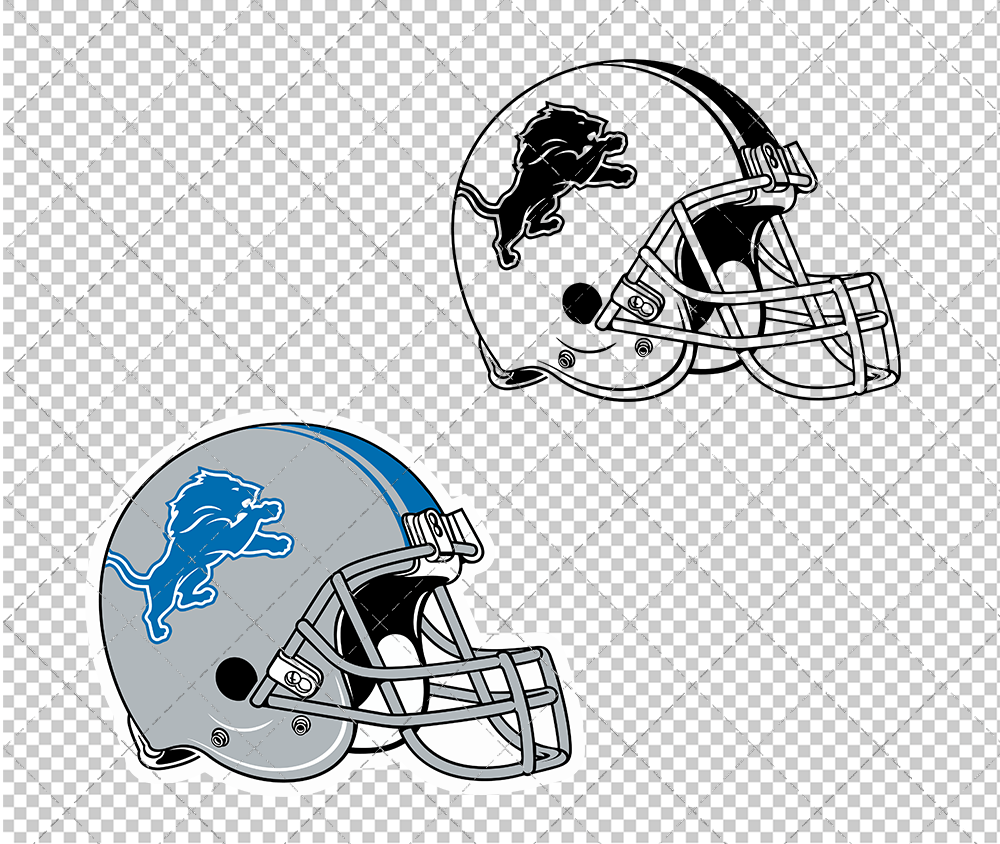 Detroit Lions Helmet 2017, Svg, Dxf, Eps, Png - SvgShopArt