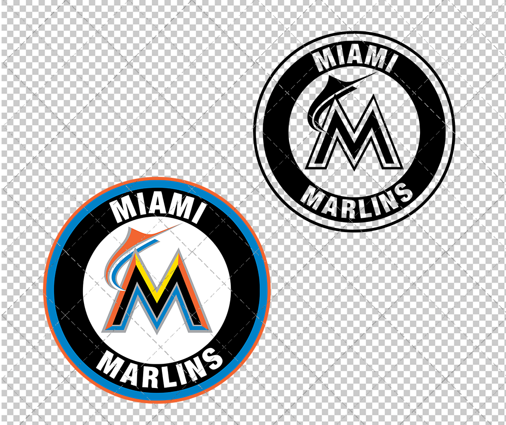 Miami Marlins Circle 2012, Svg, Dxf, Eps, Png - SvgShopArt