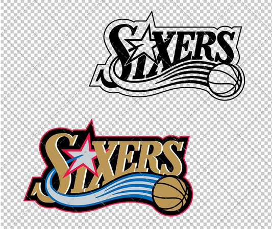 Philadelphia 76ers Alternate 1997, Svg, Dxf, Eps, Png - SvgShopArt