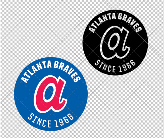 Atlanta Braves Circle 1972, Svg, Dxf, Eps, Png - SvgShopArt