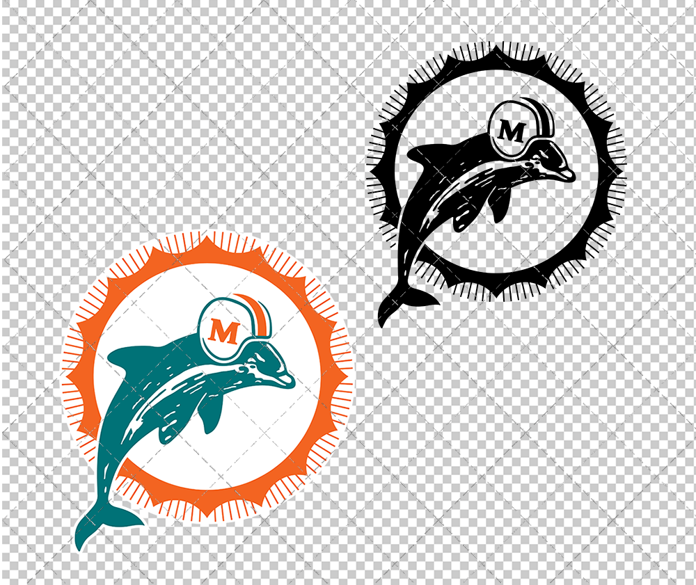 Miami Dolphins 1966, Svg, Dxf, Eps, Png - SvgShopArt