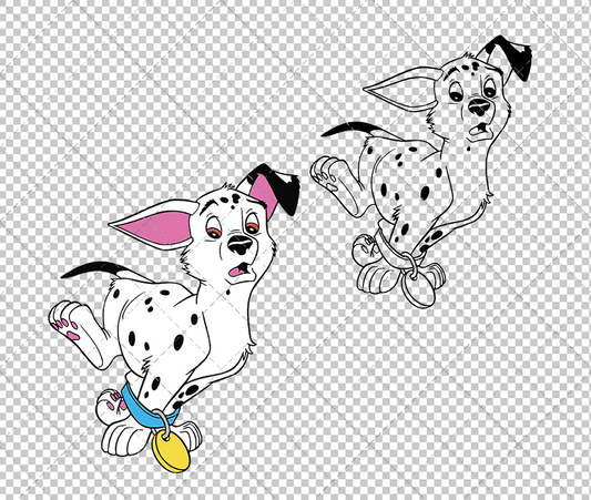 Puppies - 101 Dalmatians 003, Svg, Dxf, Eps, Png - SvgShopArt