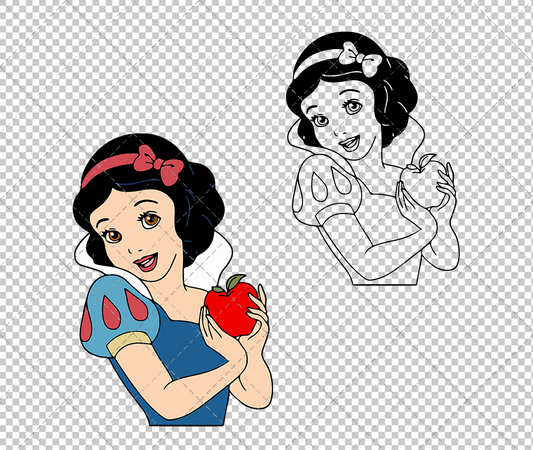 Snow White, Svg, Dxf, Eps, Png - SvgShopArt