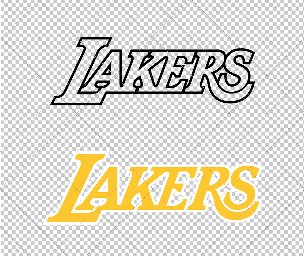 Los Angeles Lakers Jersey 1999 002, Svg, Dxf, Eps, Png - SvgShopArt