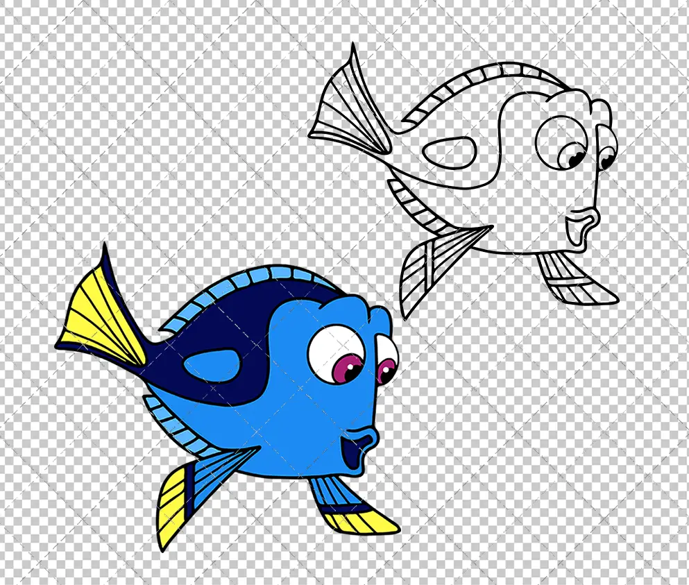 Dory - Finding Dory, Svg, Dxf, Eps, Png - SvgShopArt