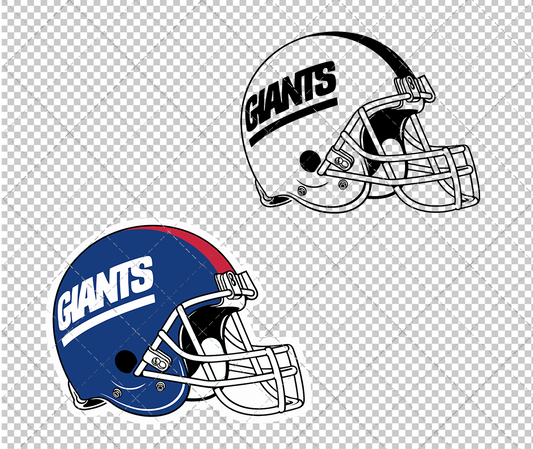 New York Giants Helmet 1981 002, Svg, Dxf, Eps, Png - SvgShopArt