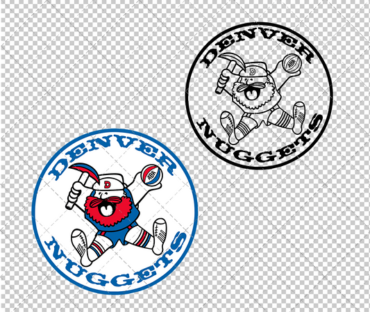 Denver Nuggets Circle 1974, Svg, Dxf, Eps, Png - SvgShopArt