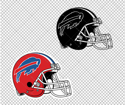 Buffalo Bills Helmet 1974 005, Svg, Dxf, Eps, Png - SvgShopArt