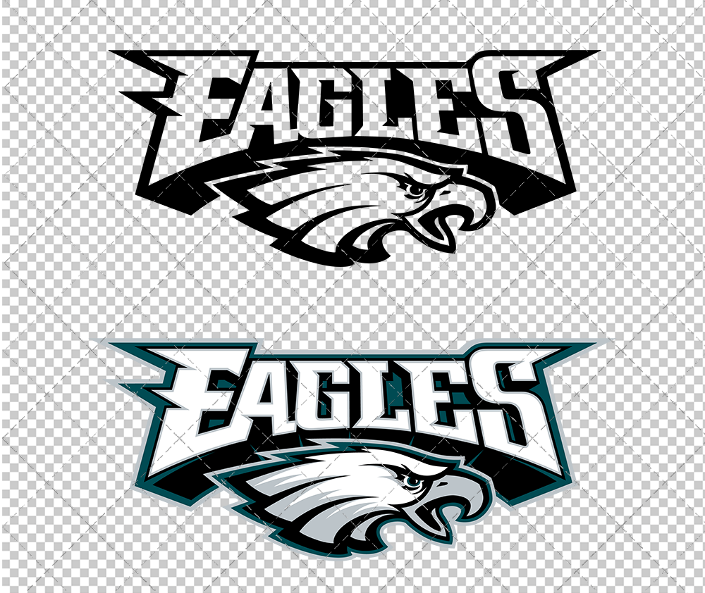 Philadelphia Eagles Alternate 1996 002, Svg, Dxf, Eps, Png - SvgShopArt