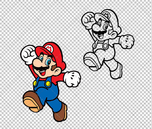 Super Mario Bros, Svg, Dxf, Eps, Png - SvgShopArt