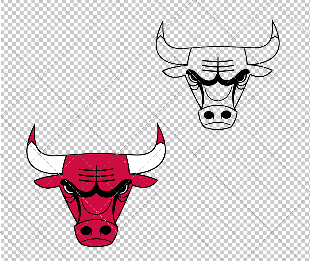 Chicago Bulls Alternate 1972 002, Svg, Dxf, Eps, Png - SvgShopArt