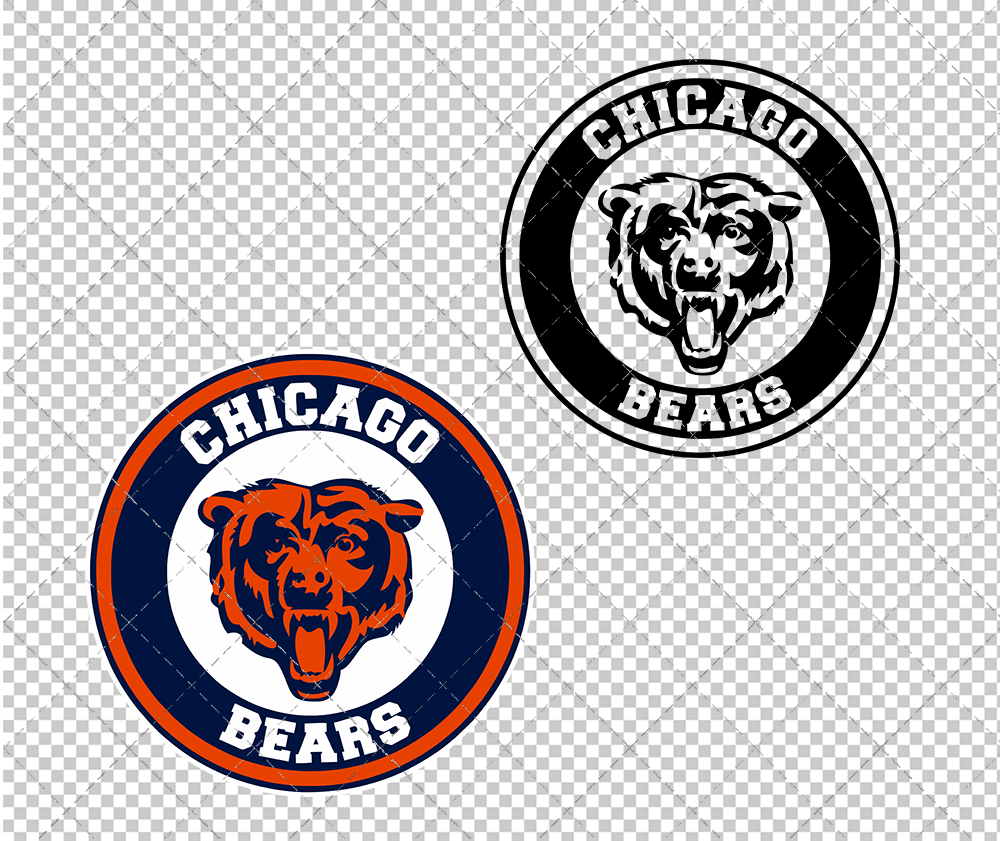 Chicago Bears Circle 2012 002, Svg, Dxf, Eps, Png - SvgShopArt