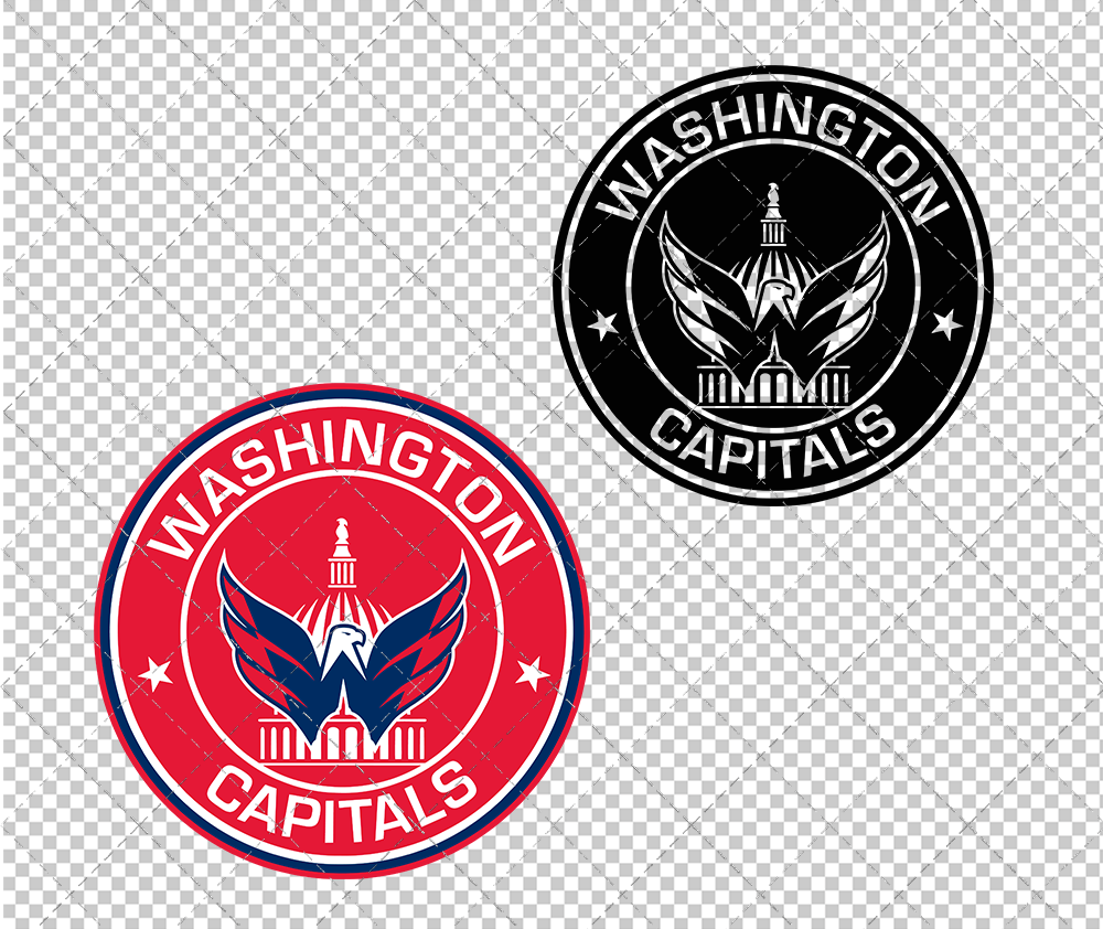 Washington Capitals Circle 2007, Svg, Dxf, Eps, Png - SvgShopArt