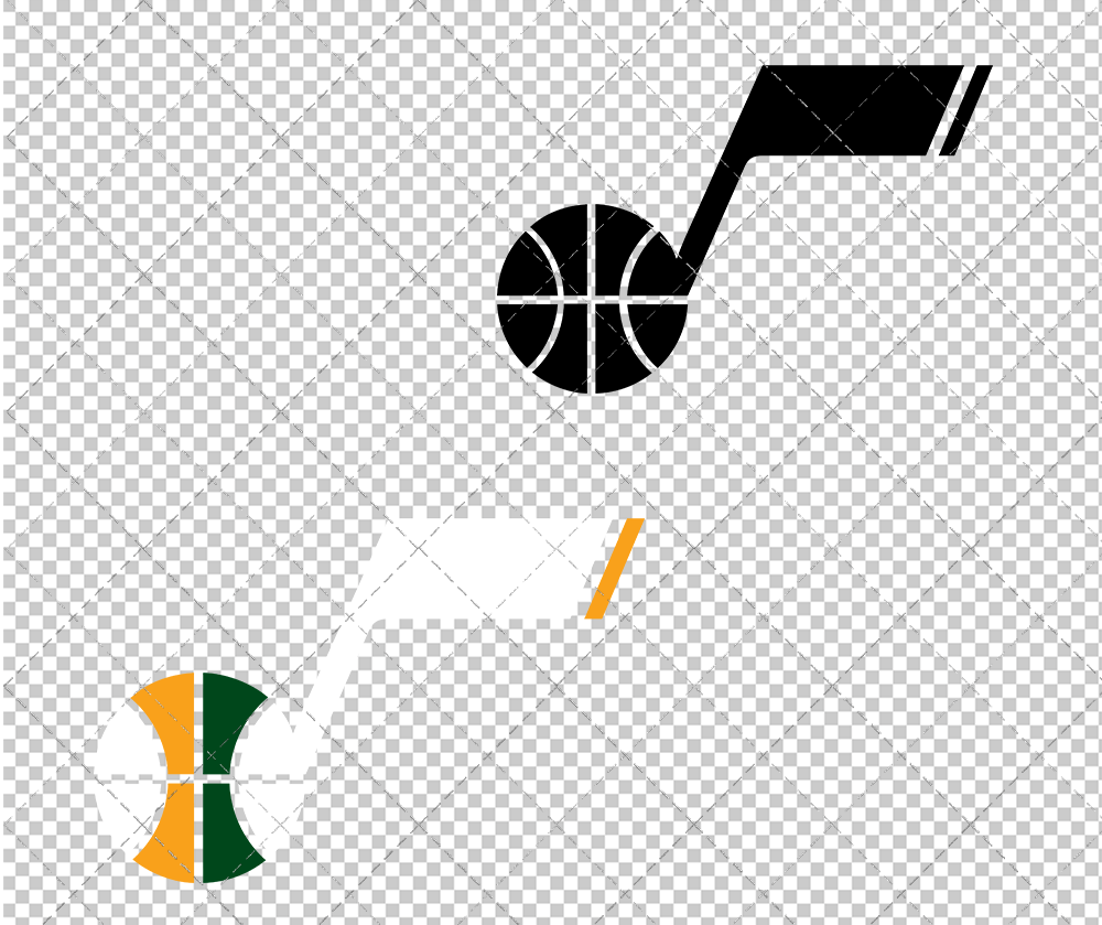 Utah Jazz Alternate 2010 003, Svg, Dxf, Eps, Png - SvgShopArt