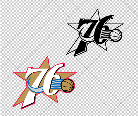 Philadelphia 76ers Alternate 1997 004, Svg, Dxf, Eps, Png - SvgShopArt