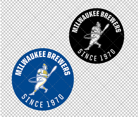 Milwaukee Brewers Circle 1970, Svg, Dxf, Eps, Png - SvgShopArt