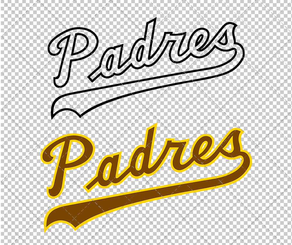 San Diego Padres Jersey 1974, Svg, Dxf, Eps, Png - SvgShopArt