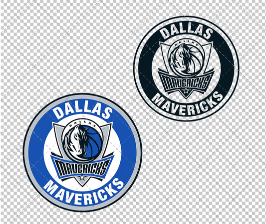 Dallas Mavericks Circle 2017 002, Svg, Dxf, Eps, Png - SvgShopArt