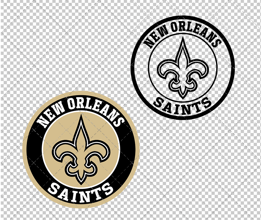 New Orleans Saints Circle 2012, Svg, Dxf, Eps, Png - SvgShopArt